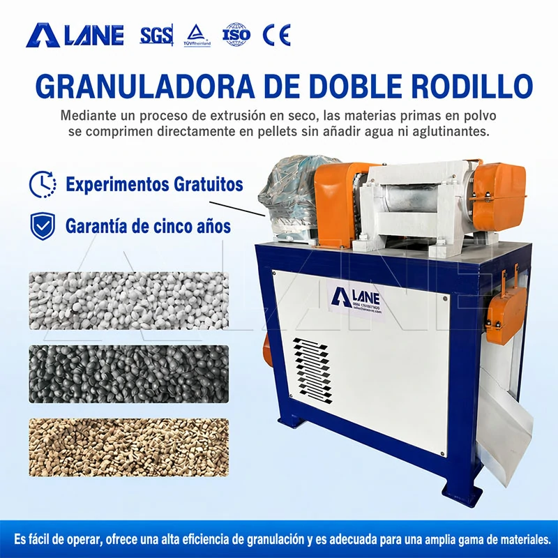Granuladora de fertilizantes de doble rodillo