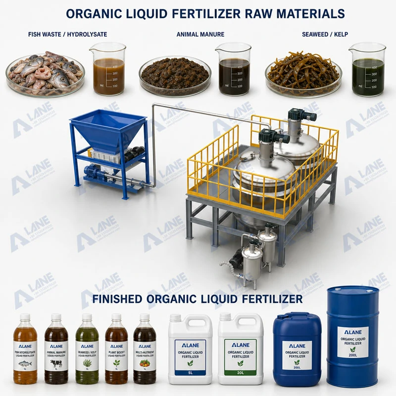 Línea de producción de fertilizantes líquidos orgánicos