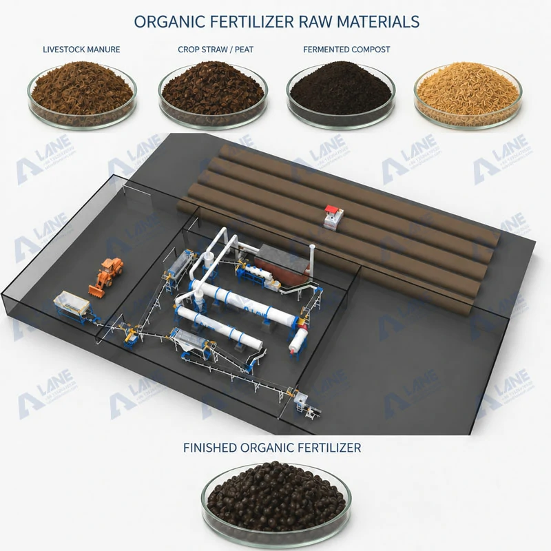 Línea de producción de fertilizantes orgánicos
