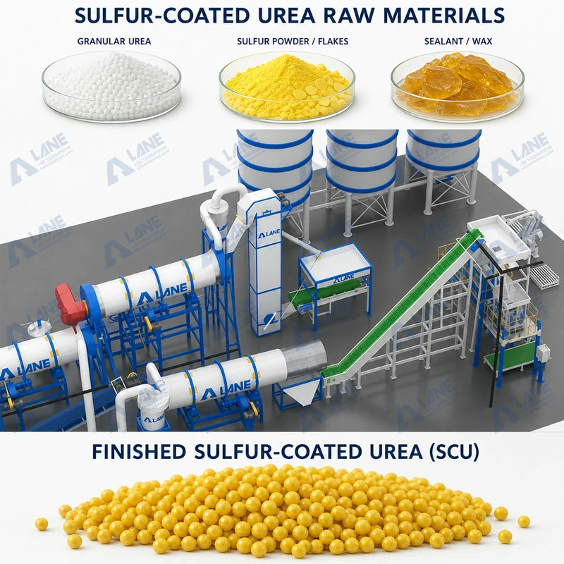 línea de producción de urea con azufre