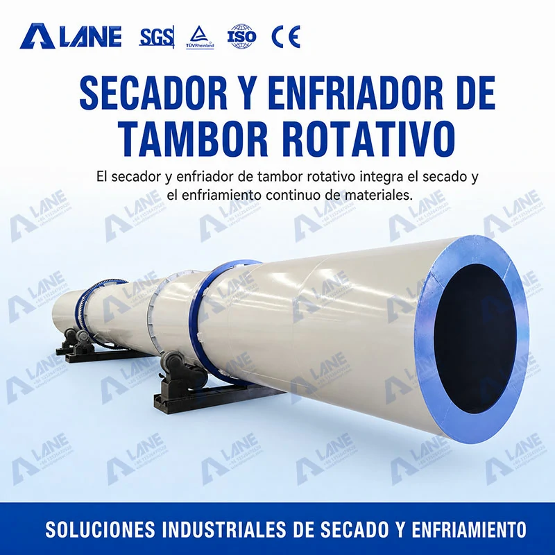 Enfriador/secador de tambor rotativo