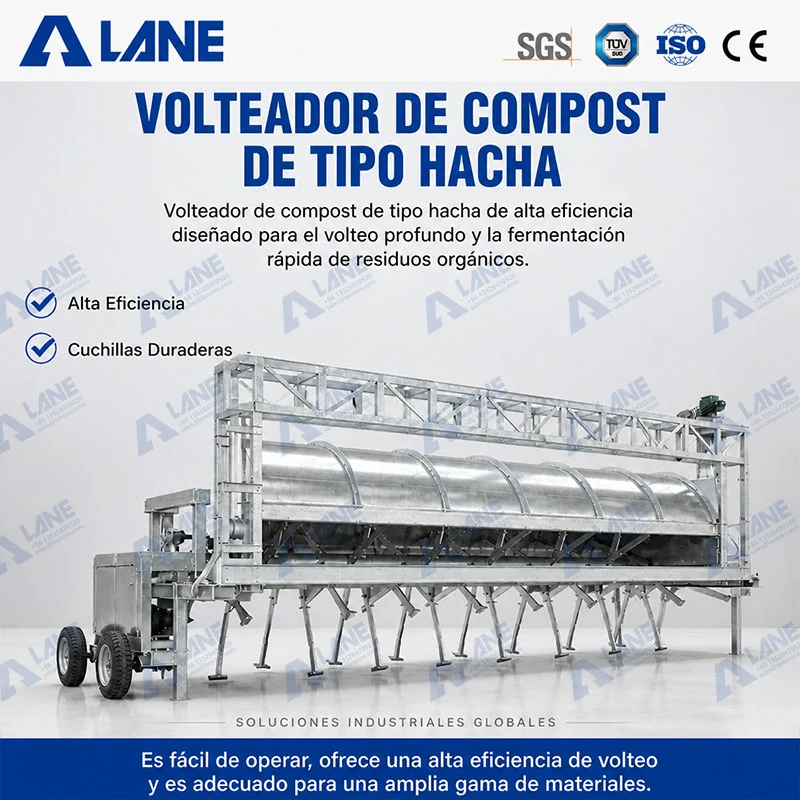Volteadora de Compost de Tipo Cuchilla y Hacha